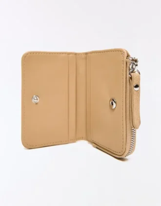 Studded Faux Suede Coin Purse
