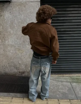 Super Baggy Embroidered Jeans – #Bershkastyle – Men
