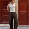 Super Baggy Pleated Semi-Jogger Trousers – Pants Super Baggy Pleated Semi-Jogger Trousers – Pants