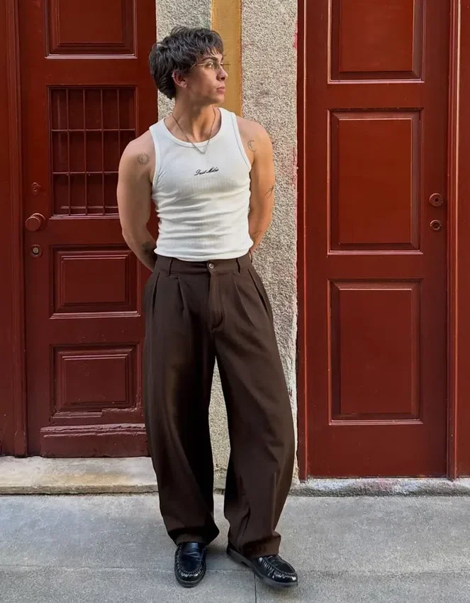 Super Baggy Pleated Semi-Jogger Trousers – Pants Super Baggy Pleated Semi-Jogger Trousers – Pants