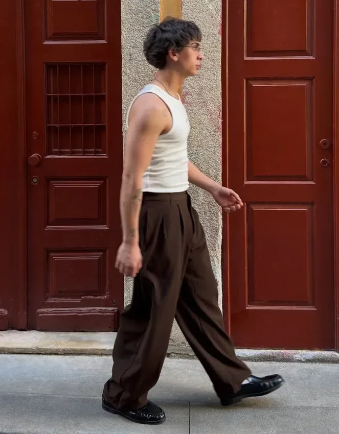 Super Baggy Pleated Semi-Jogger Trousers – Pants Super Baggy Pleated Semi-Jogger Trousers – Pants