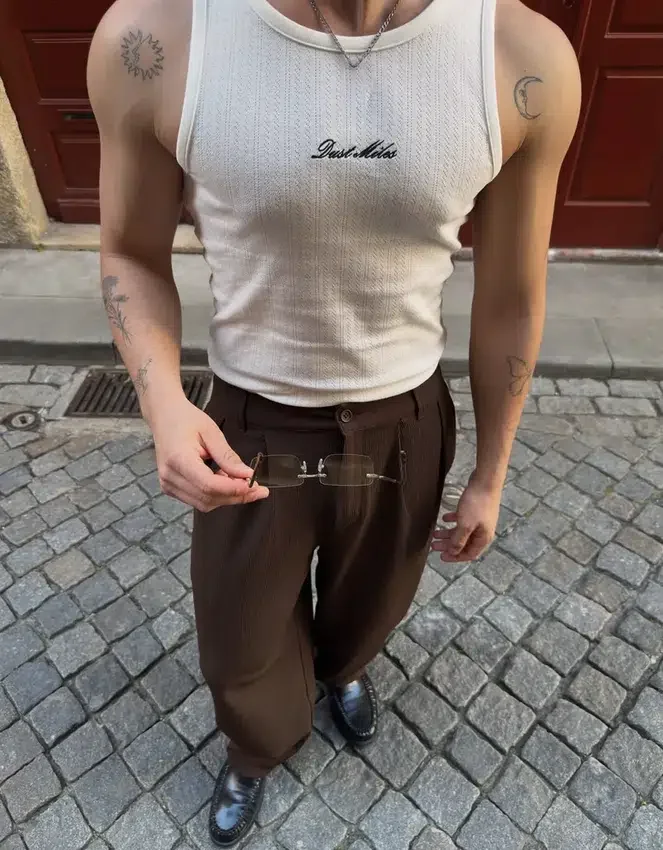 Super Baggy Pleated Semi-Jogger Trousers – Pants Super Baggy Pleated Semi-Jogger Trousers – Pants