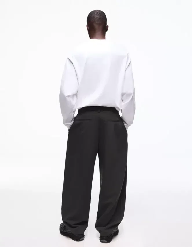 Super Baggy Tailored Fit Trousers with Darts – Pants Super Baggy Tailored Fit Trousers with Darts – Pants