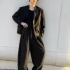 Tailored Barrel Trousers with Belt – Pants