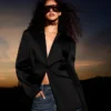 Tailored Sateen Blazer – Jackets and Trench