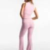 Technical Flared Trousers with Turn-Up Waist Technical Flared Trousers with Turn-Up Waist