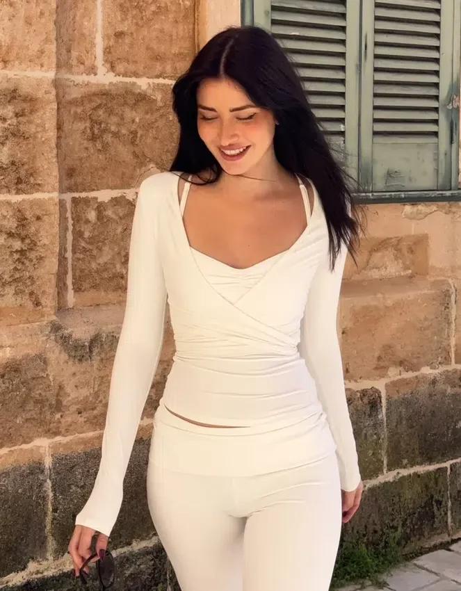 Technical Flared Trousers with Turn-Up Waist Technical Flared Trousers with Turn-Up Waist