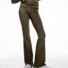 Technical Flared Trousers with Turn-Up Waist – Pants