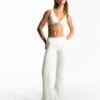 Technical Flared Trousers with Turn-Up Waist – Pants – Women Technical Flared Trousers with Turn-Up Waist – Pants – Women