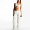 Technical Flared Trousers with Turn-Up Waist – Pants – Women Technical Flared Trousers with Turn-Up Waist – Pants – Women