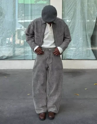 Textured Baggy Jeans