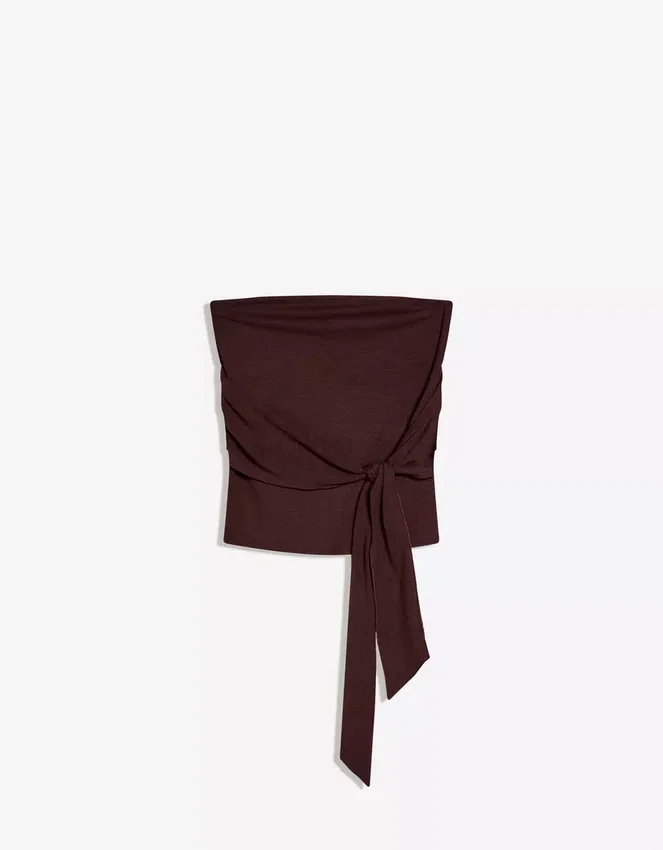 Tie-Front Bandeau Top – #Bershkastyle – Women Tie-Front Bandeau Top – #Bershkastyle – Women