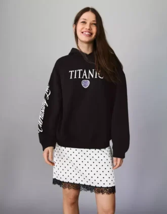 Titanic Print Hood Sweatshirt with Hood