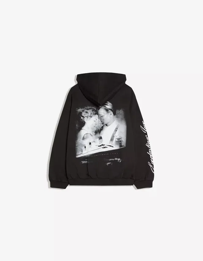 Titanic Print Hood Sweatshirt with Hood Titanic Print Hood Sweatshirt with Hood