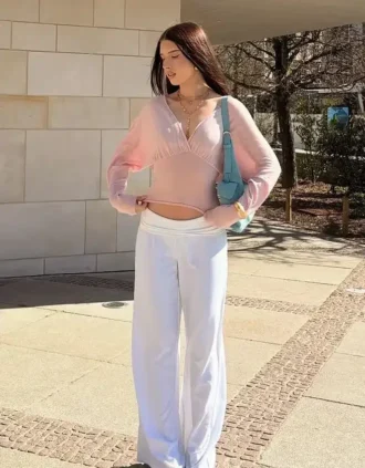 V-Neck Sweater with Sash V-Neck Sweater with Sash