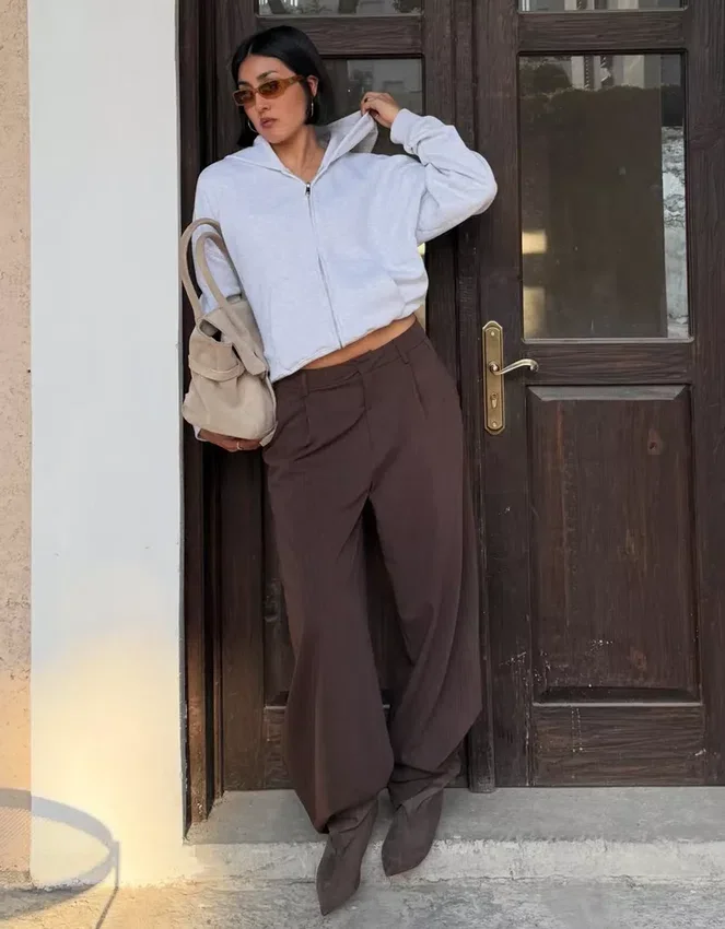 Voluminous Double Fabric Trousers Voluminous Double Fabric Trousers