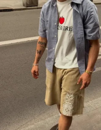 Washed Effect Bermuda Shorts Aries X Bershka