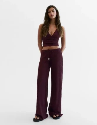 Wide-Leg Trousers with Elasticated Waist