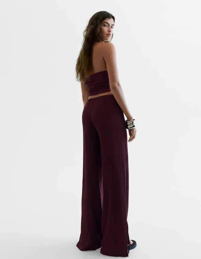 Wide-Leg Trousers with Elasticated Waist Wide-Leg Trousers with Elasticated Waist
