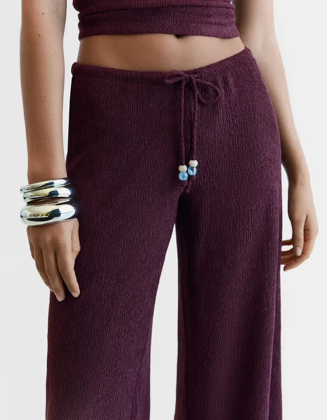 Wide-Leg Trousers with Elasticated Waist Wide-Leg Trousers with Elasticated Waist